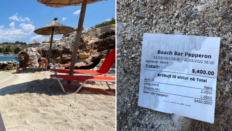 Çmimet në jug shokojnë qytetarin: 54 mijë lekë çadra dhe dy cocktails!